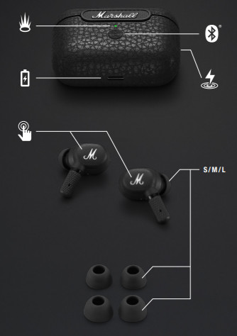 Marshall 327865 Motif ANC True Wireless ANC -figure 1