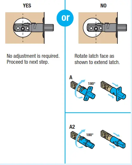 Install latch and strike C