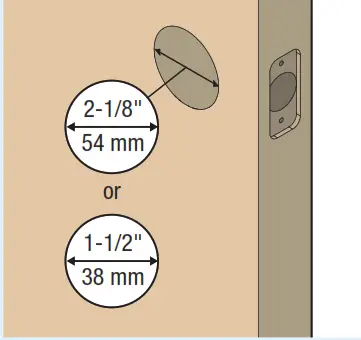 Prepare door and check dimensions A