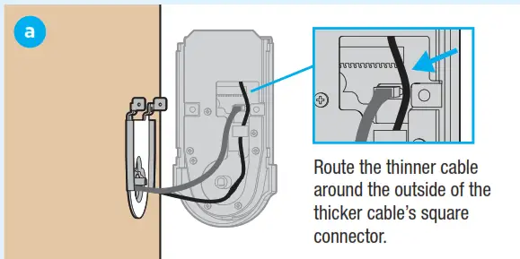 Properly route cables and install interior assembly A