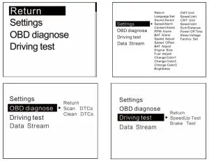 OBD P16 Smart Digital Meter-Setting Mode