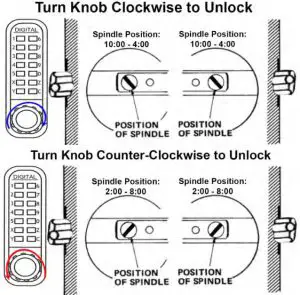 LOCKEY 2230 Front Only Digital Lock-SPINDLE POSITION