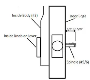 LOCKEY 2230 Front Only Digital Lock-Spindle Length