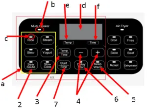 kogan KAMTARICOKA 14-In-1 Air Fryer and Multicooker - Function1