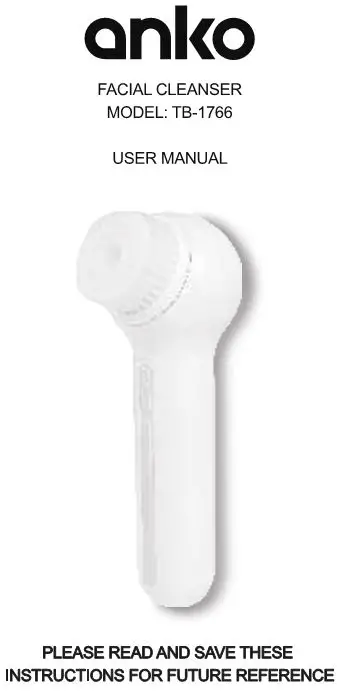 anko Facial Cleanser User Manual