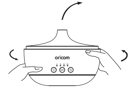 oricom OBHAD200 Diffuser - Setting 1