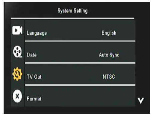 ASUKA BK-200 Full-HD Drive Recorder- System Setting