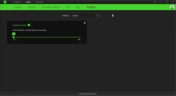 Razer Nari Essential Headphones User Manual 25 Power Subtab