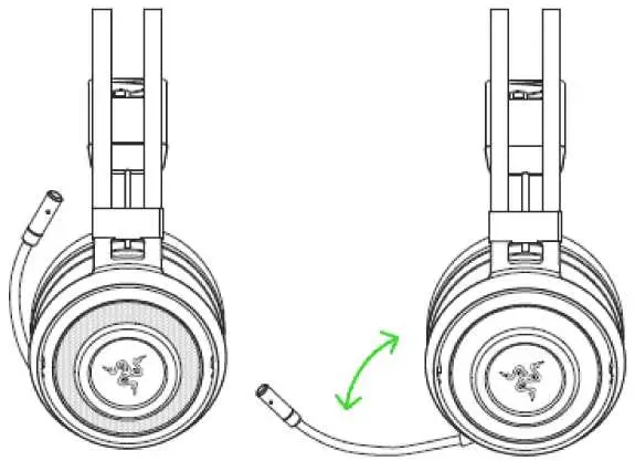 Razer Nari Essential Headphones User Manual 15 USING THE FLIP MICROPHONE