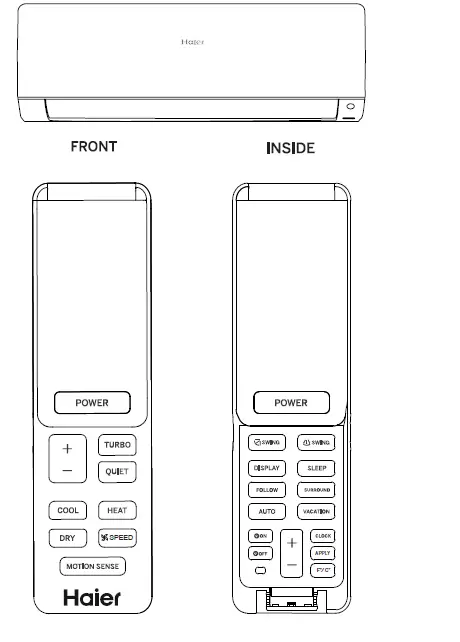 Haier WJ26X27153 High Wall Duct-Free System Owner's FIG 1
