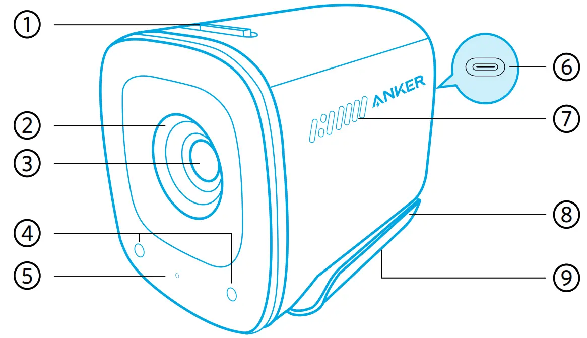 ANKER A3369 PowerConf C200 2K USB Webcam - switche