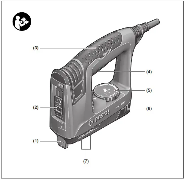 BOSCH PTK 14 EDT Electric Staple Gun Tacker - overview 1