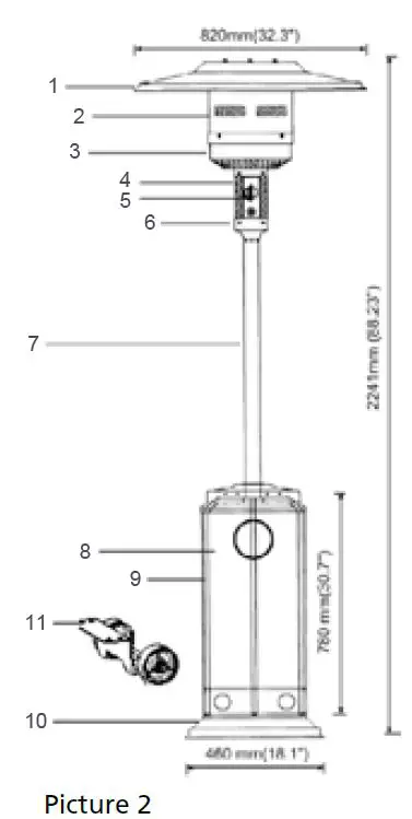 Qlima PGU 2013 Patio Heater is a Powerful Gas Patio Heater-fig2