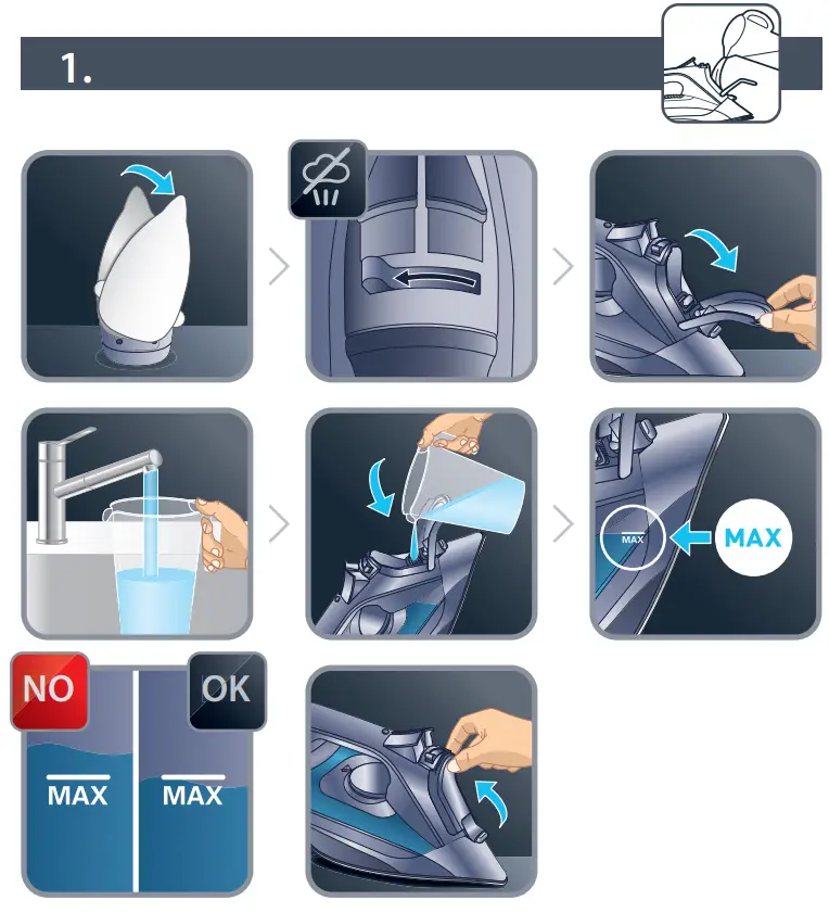 ROWENTA DW43XX Express Steam Iron - fig