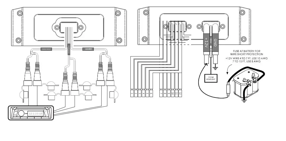 DS18 Hydro Full Range Digital Marine Monoblock AMP-13