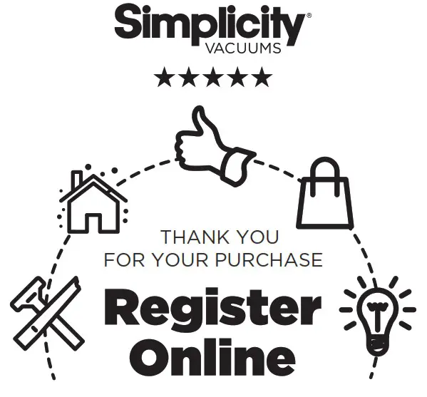 Simplicity Vacuum BRIO Canister vacume cleaner - WARRANTY INFORMATION