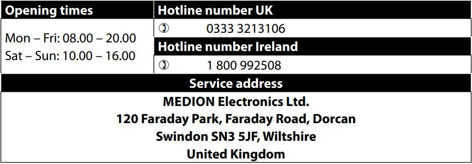 MEDION Ultra HD TV User Guide - Customer Service