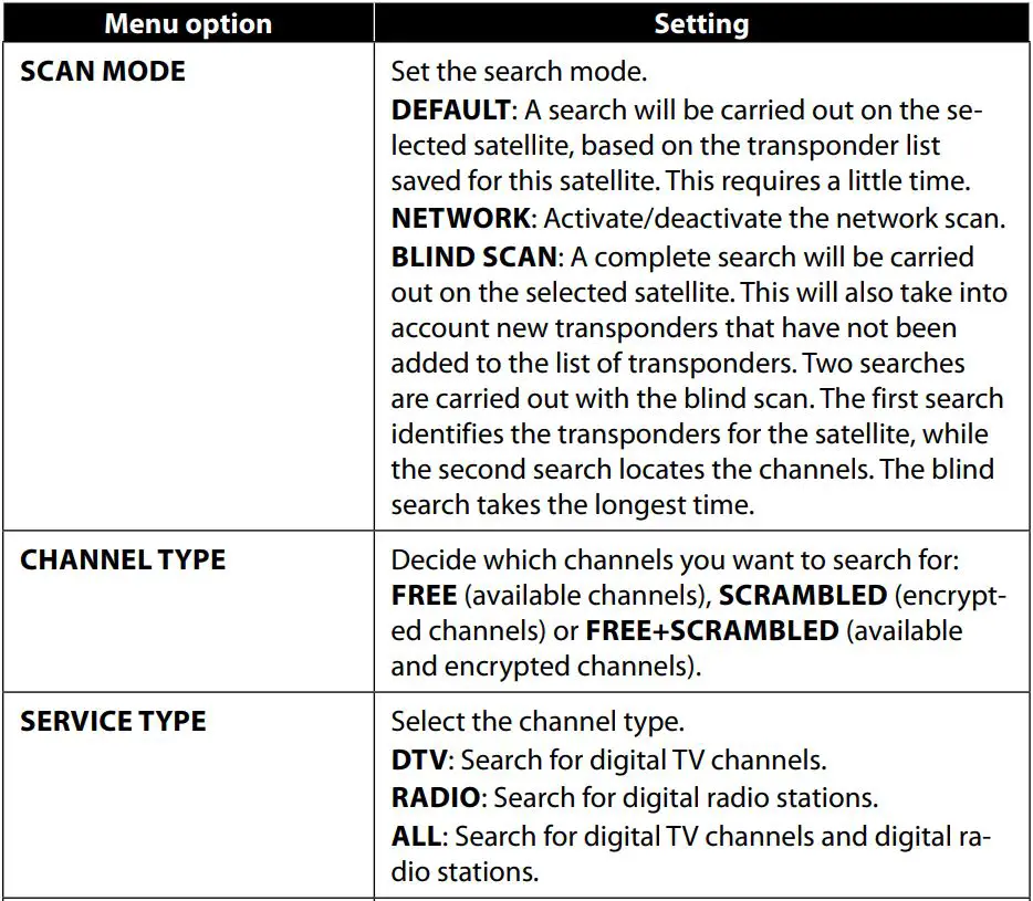 MEDION Ultra HD TV User Guide - Satellite