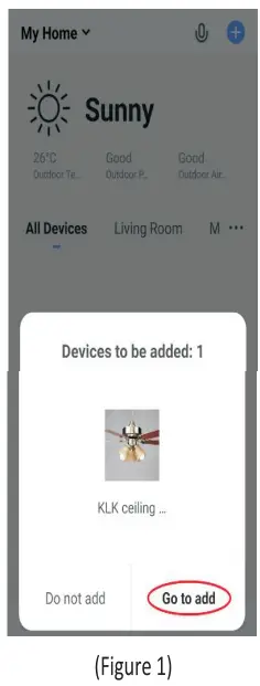 Shenzhen KELIC002AXOB CElLING FAN REMOTE CONTROL (WIFI) - fig 1