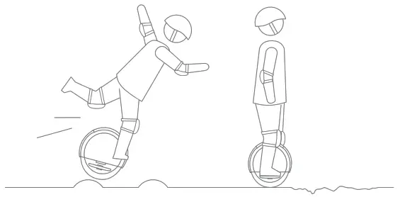 SEGWAY Ninebot One S2 Monowheel Electric Unicycles - bumps