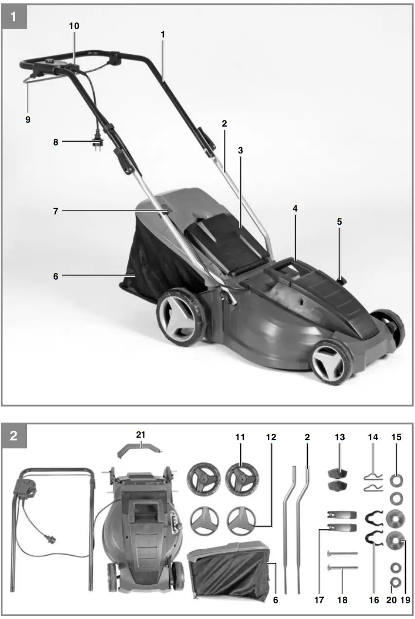 Einhell GC-EM 1742 Electric Lawn Mower - fig1