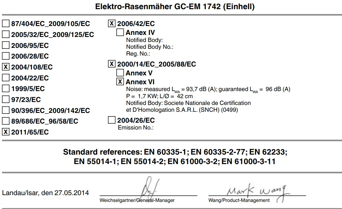 Einhell GC-EM 1742 Electric Lawn Mower - fig5
