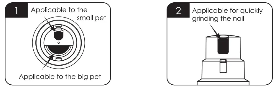PATPET Pet Nail Grinder - Aplication