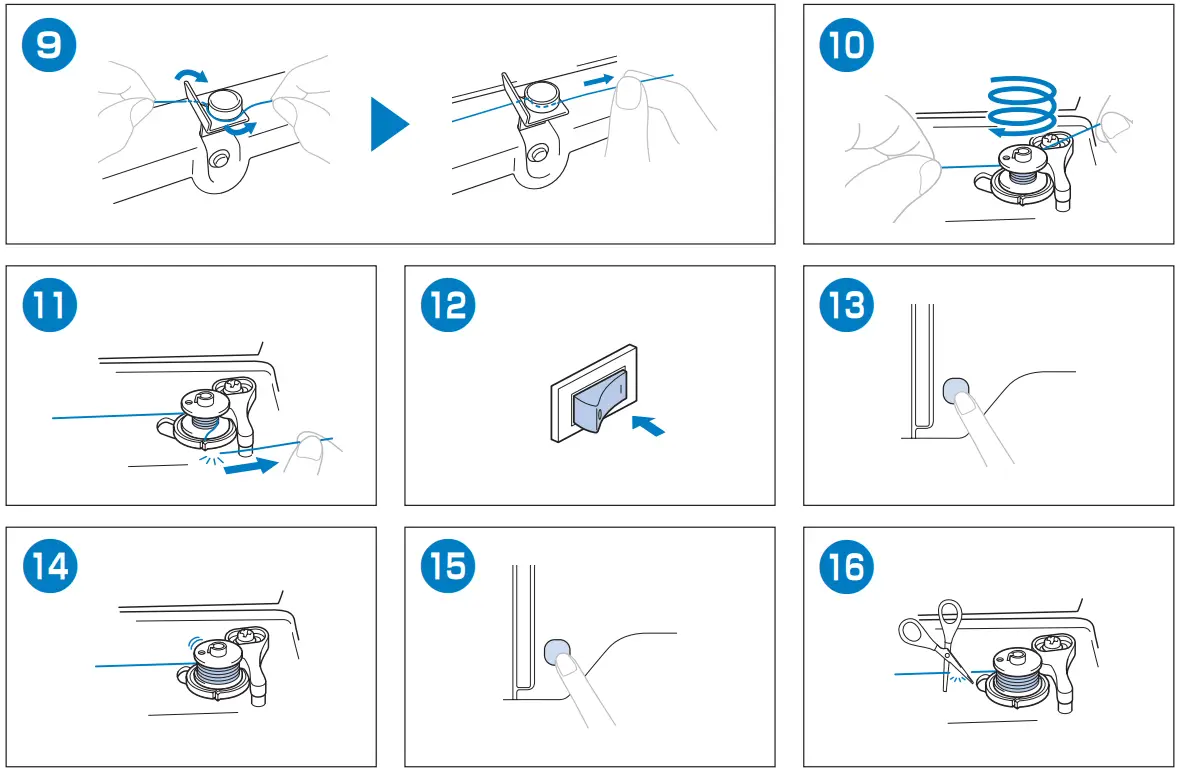Winding/Installing the Bobbin