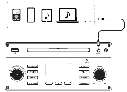 VICTO-VWRP-5000 Mounment-8-In-1-Wood-Music -Center-8