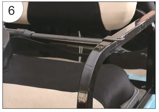 10L0L F55-Q Universal Golf Cart Rear Seat Golf Bag Rack - Figure 6