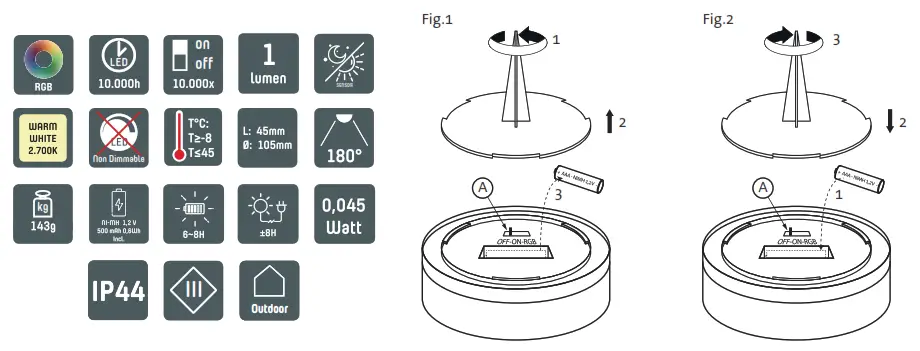 Kaigelin LEDs Light LED Solar Ground Spot - 1