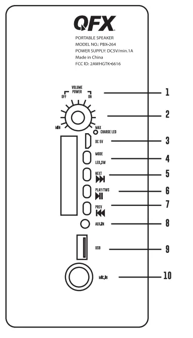 QFX PBX 264 Portable Speakers - fig
