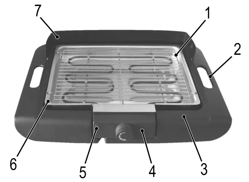 CLATRONIC BQS 3508 Barbecue Standing Grill - FIGURE 1