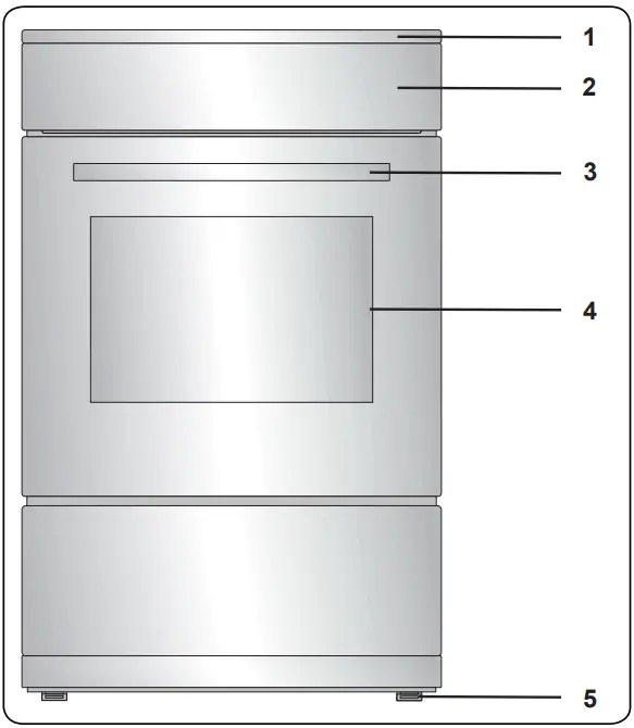 PowerPoint P05E1V1W Free Standing Cooker - List of Components