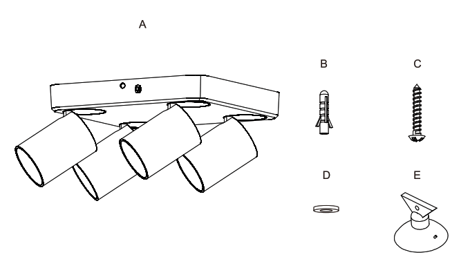 NOVA LIFE 5147402153 Scott Spot Ceiling Lamp - fig