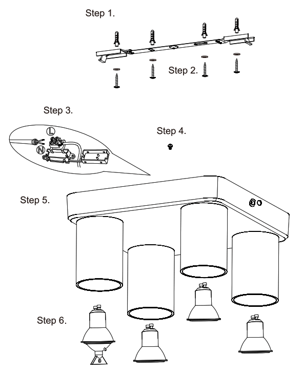 NOVA LIFE 5147402153 Scott Spot Ceiling Lamp - fig3