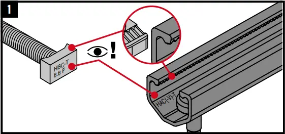 HILTI HBC-T Serrated T-bolts Serrated Anchor Channels A01