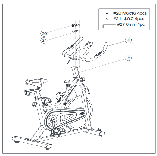 SUNNY SF-B122055 Essential Connected Magnetic Cycle Bike - 7