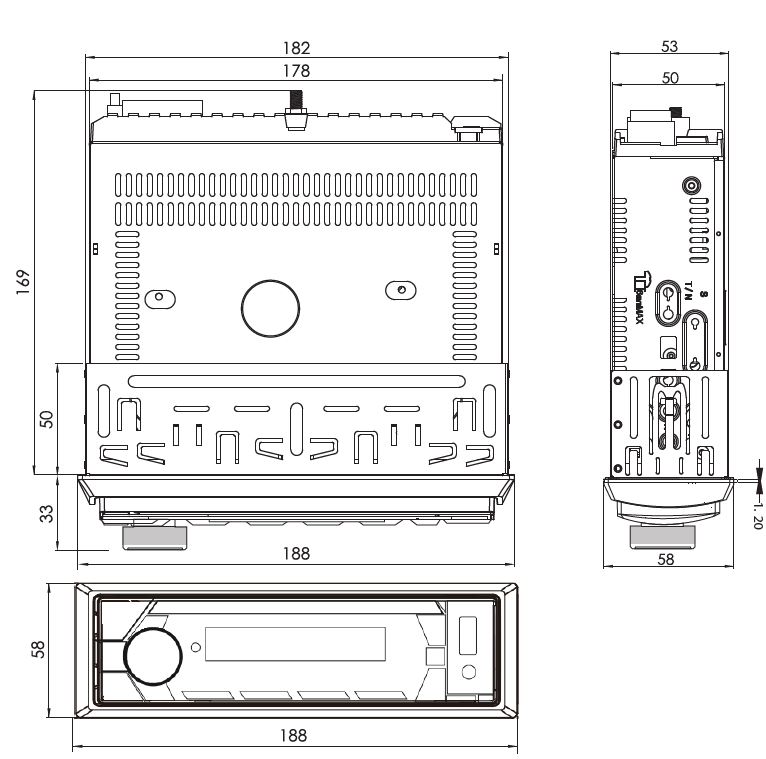 PYLE PLCD54MP CD MP3 Stereo Receiver Power Amplifier-1