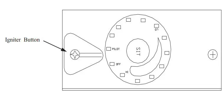 PFS 329 Solid Fuel Burning Fireplace Instruction Manual - Igniter Button