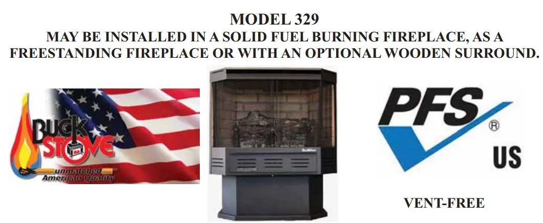 PFS 329 Solid Fuel Burning Fireplace Instruction Manual