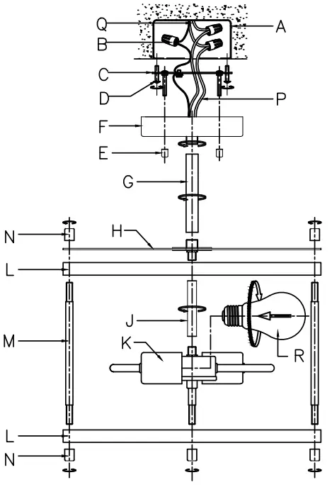 Tribesigns TH-SF0202 Walnut Incandescent Semi-flush Mount Light-fig3