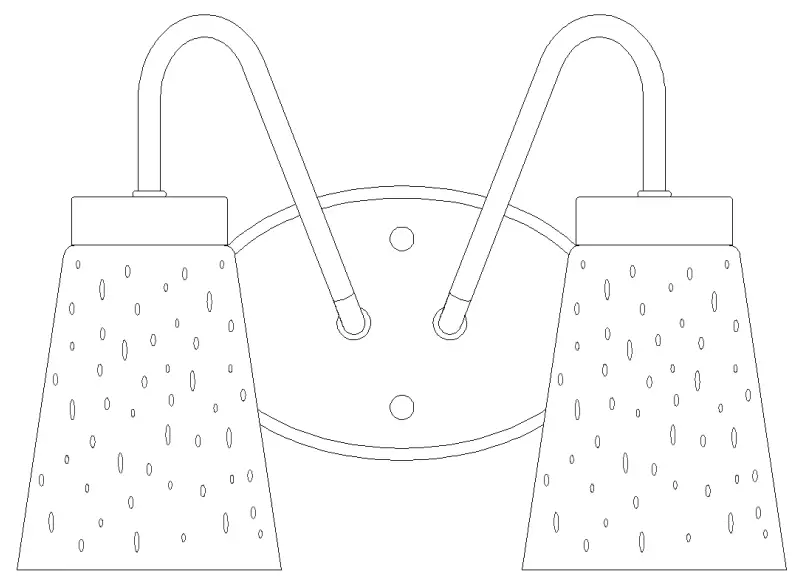 ZEVNI A04724 Cador 12 Inch Wide Black Vanity Light