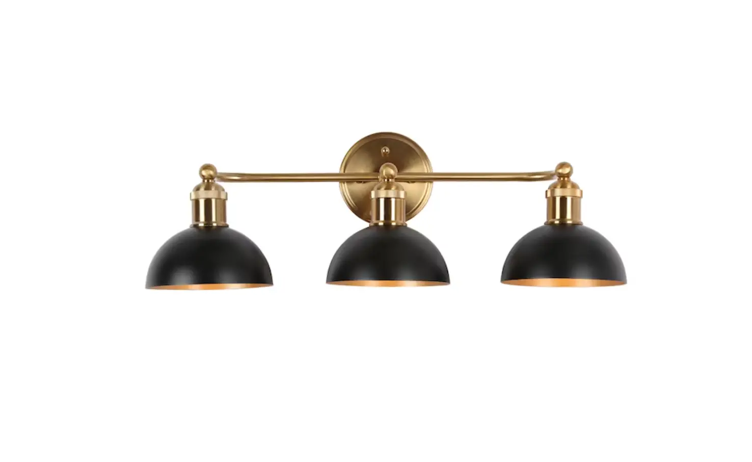 Zevni A04704 Ronda 22.8-in 3-light Black/brass Transitional Vanity Light Instruction Manual