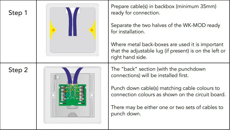 rako WK-MOD Series Wired Modular Control Module Instruction Manual - Before installing the WK-MOD separate