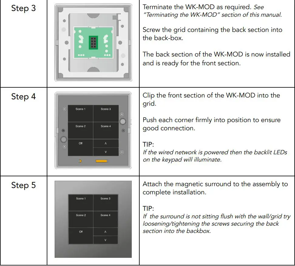 rako WK-MOD Series Wired Modular Control Module Instruction Manual - Before installing the WK-MOD separate