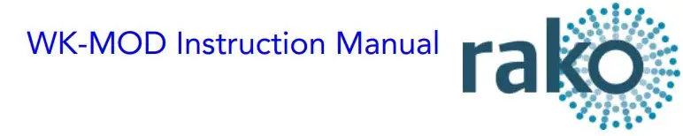 rako WK-MOD Series Wired Modular Control Module Instruction Manual