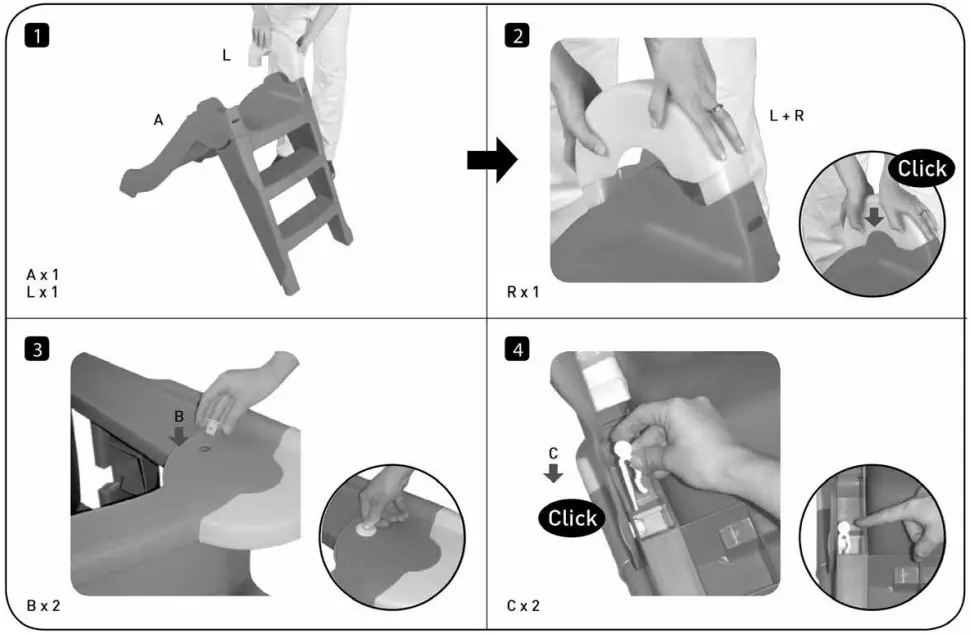 KETER 17609650 Children's Slide Boggie Slide - ASSEMBLY INSTRUCTIONS