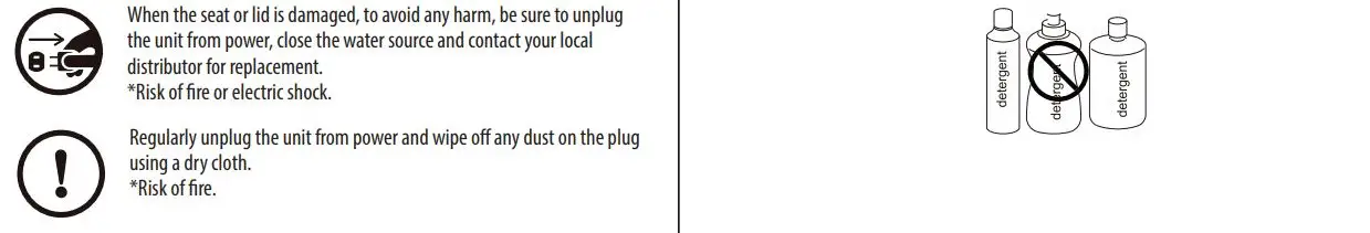 MOEN EB2000 Premium E Bidet Hands-Free Installation Guide - Warning