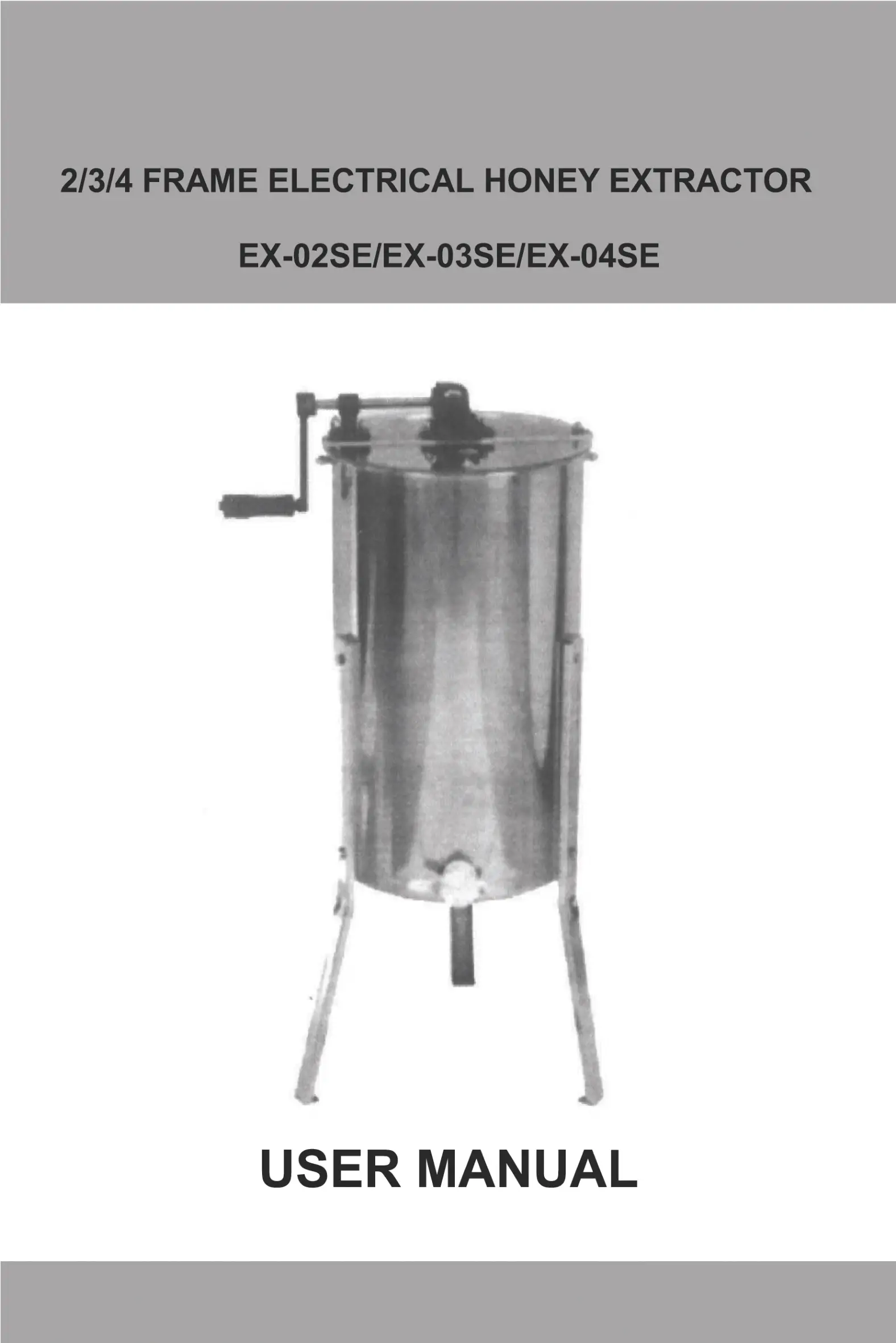VIVO EX-02SE Frame Electrical Honey Extractor User Manual